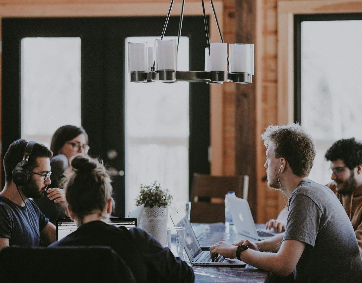 Professional services team meeting with a client