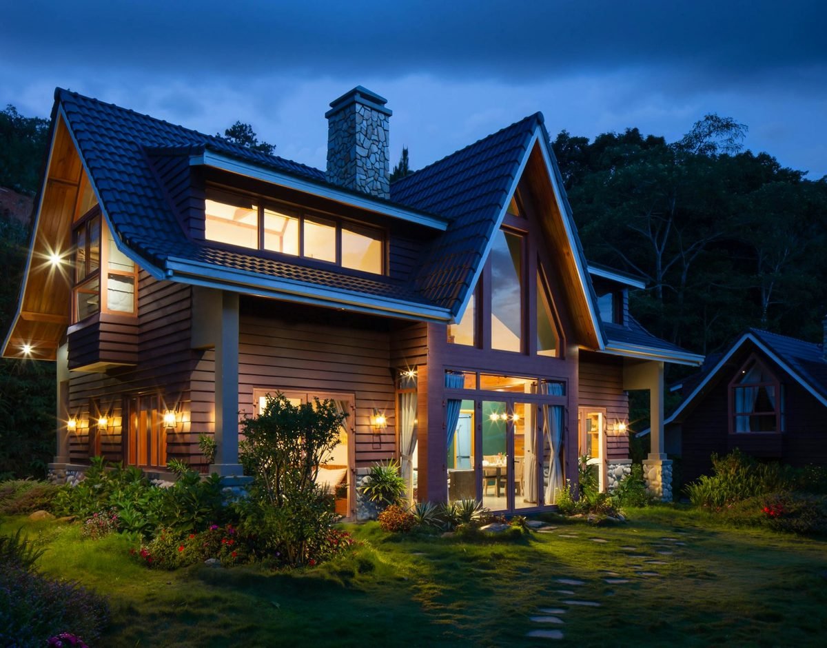 Modern home exterior representing real estate website clients